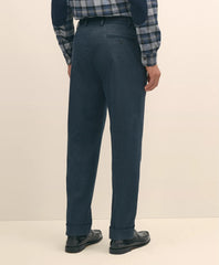 Cotton Pleated Side-Tab Chino