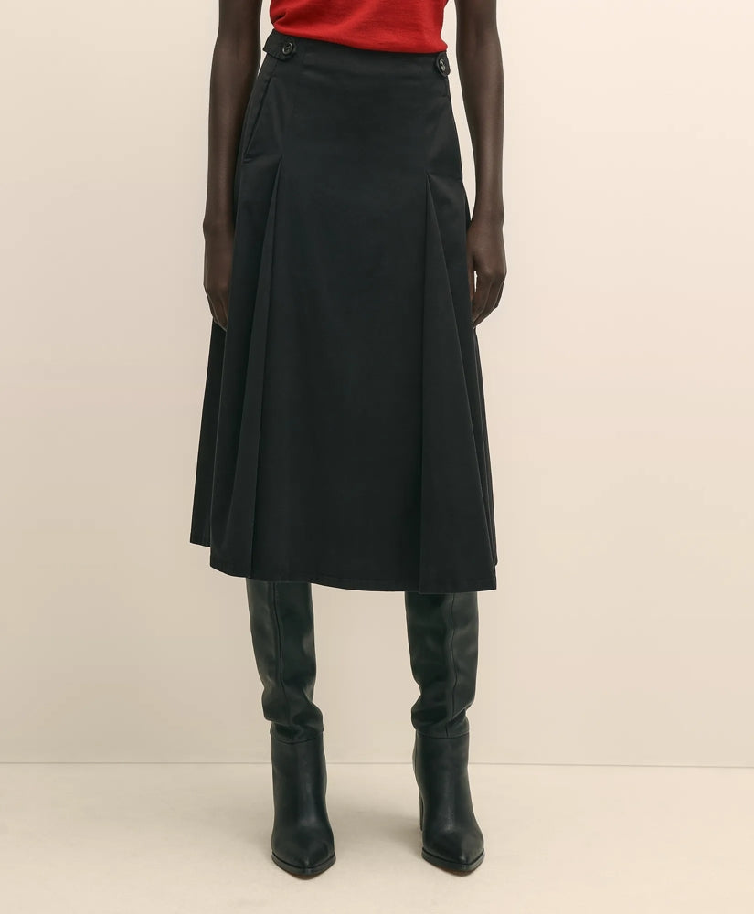 Cotton Twill A-Line Skirt