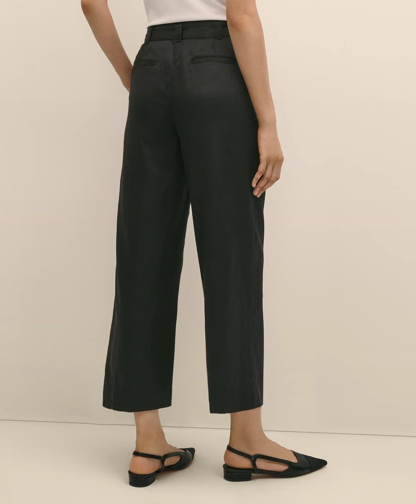 Belted Wide-Leg Utility Pants