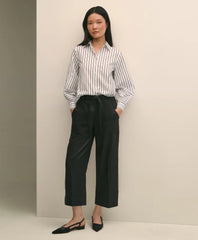 Belted Wide-Leg Utility Pants