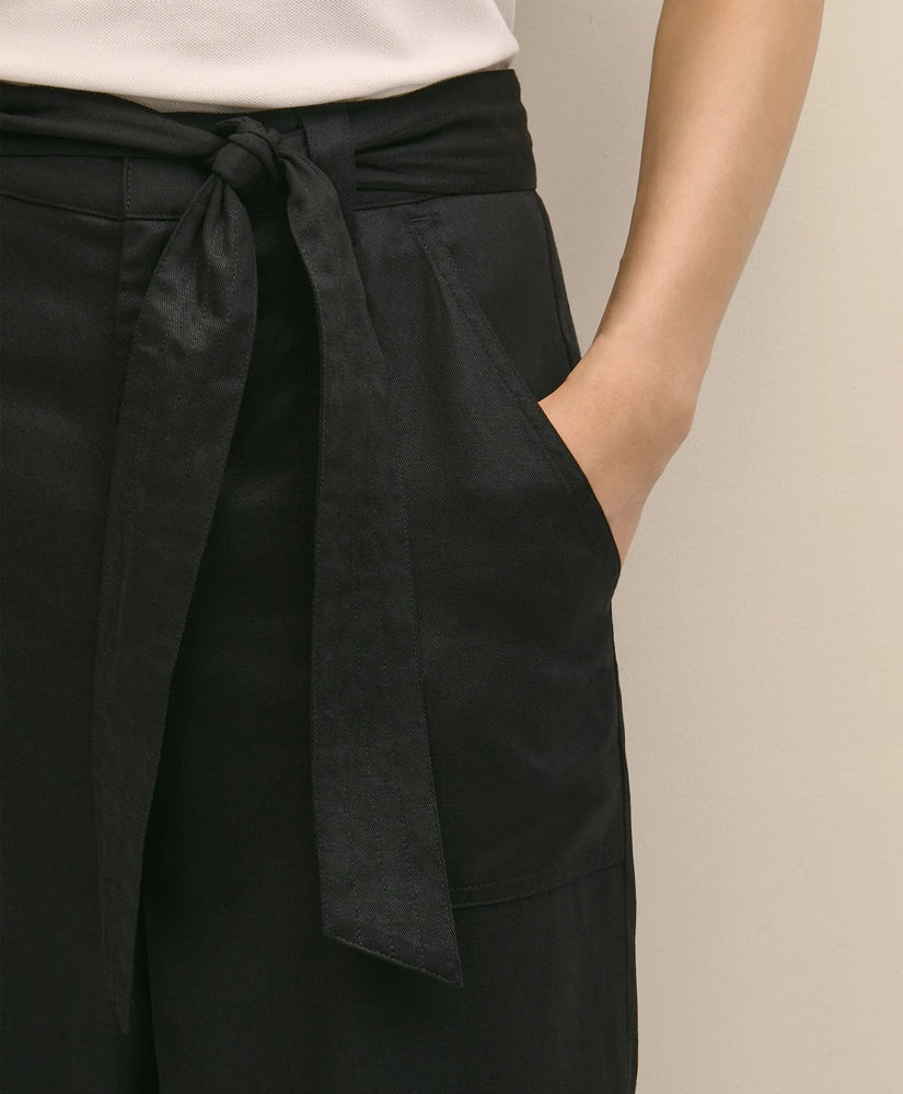 Belted Wide-Leg Utility Pants