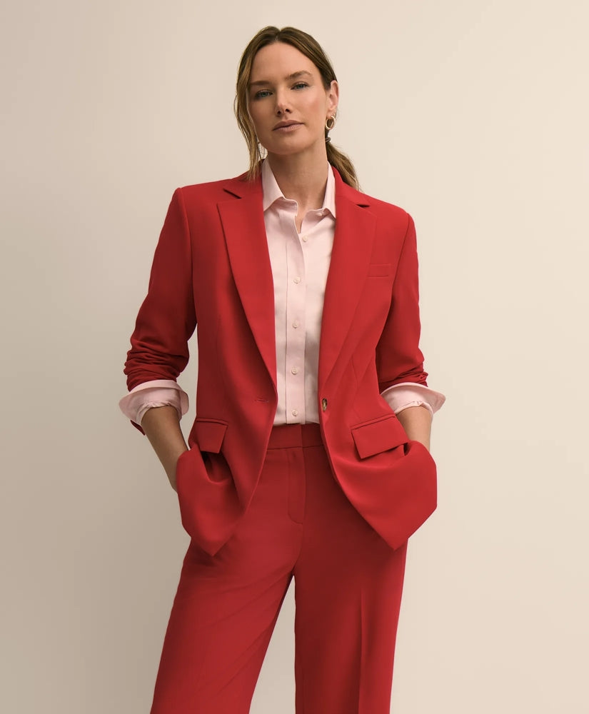 Crepe Relaxed-Fit Jacket
