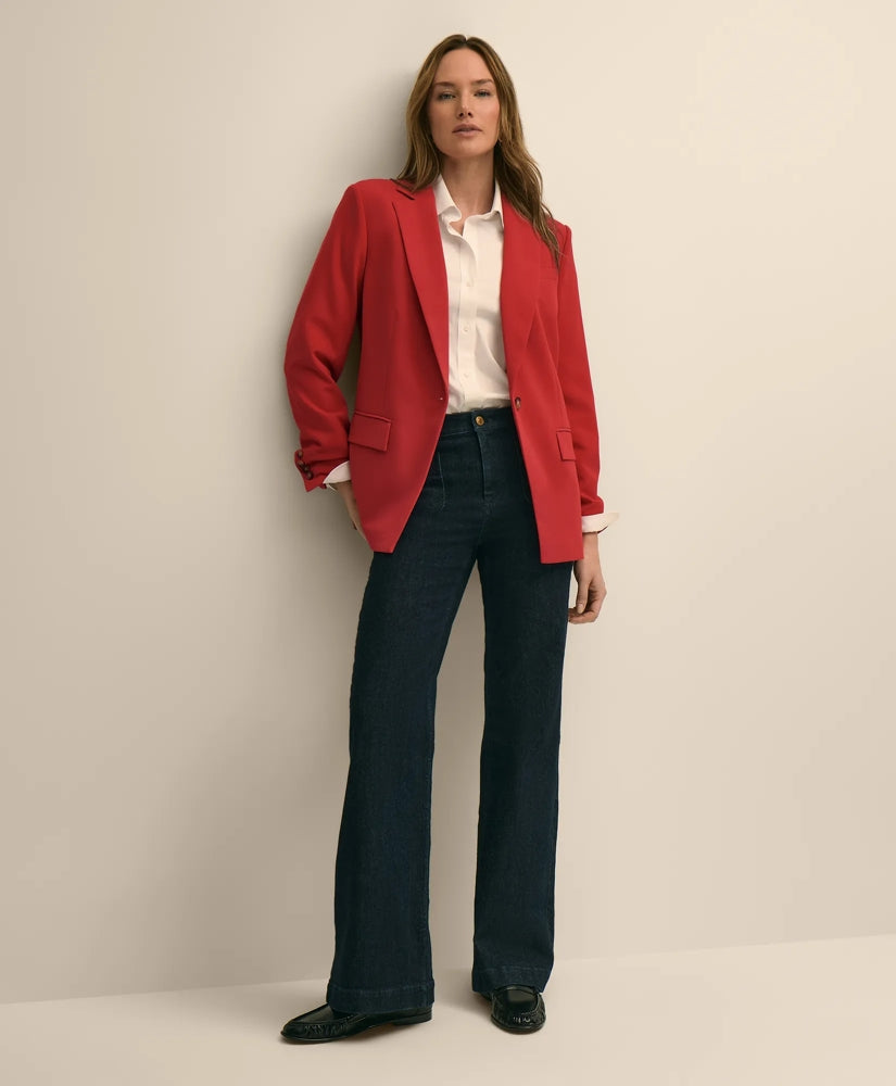 Crepe Relaxed-Fit Jacket