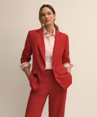 Crepe Relaxed-Fit Jacket