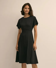 Crepe Viscose Butterfly Sleeve Dress