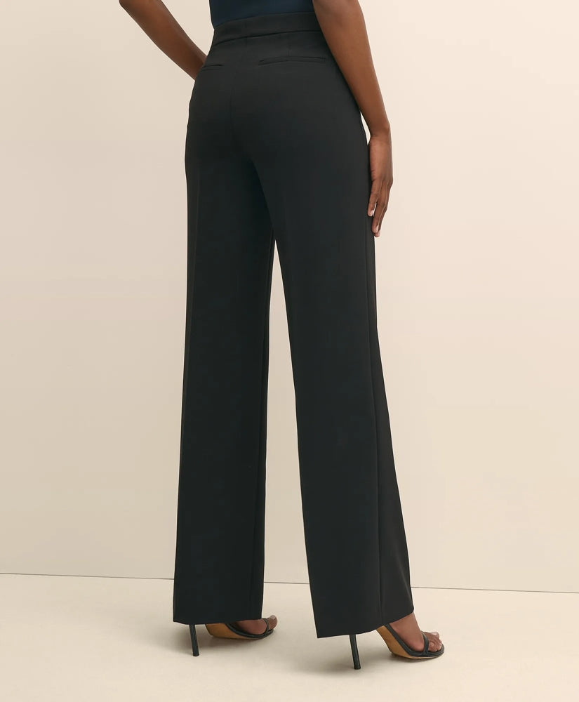 Crepe Wide-Leg Pants