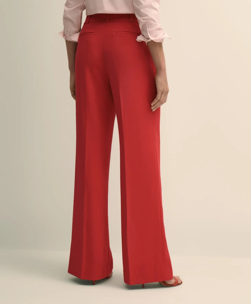 Crepe Wide-Leg Pants