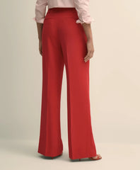 Crepe Wide-Leg Pants