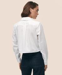 Cropped Shirt in Stretch Supima® Cotton