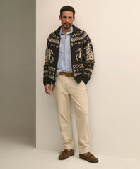 Donegal Wool Emblem Chunky Zip Cardigan