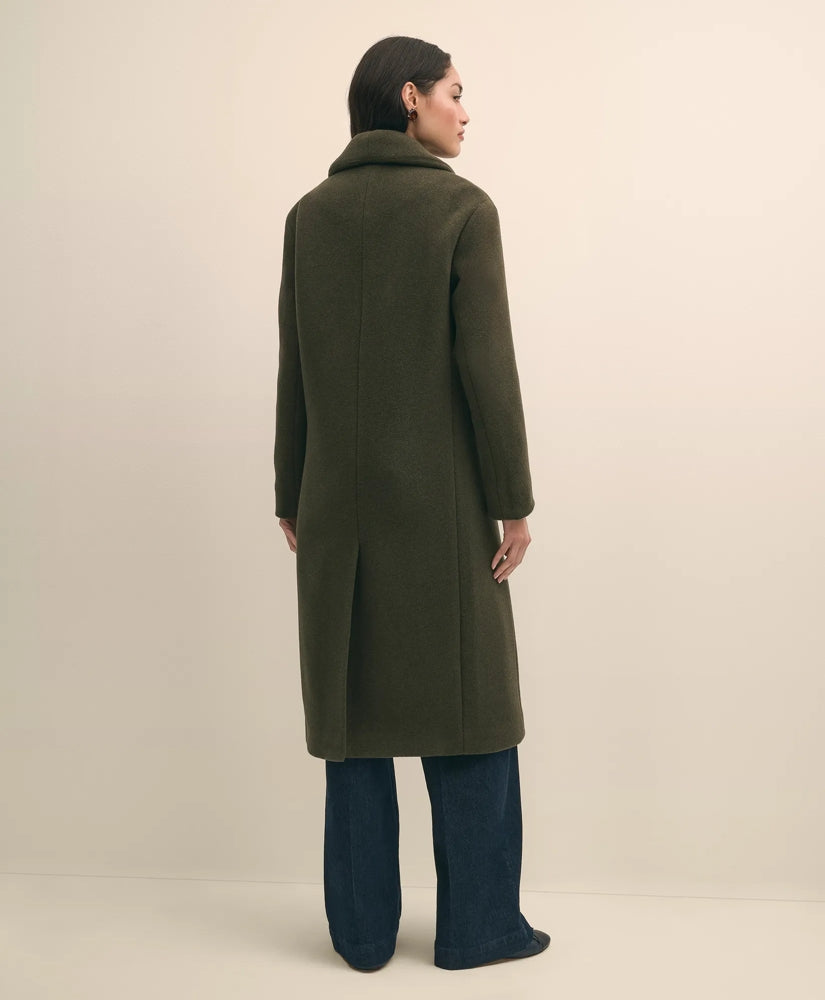 Double-Faced Wool Shawl-Collar Coat