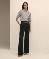 Easy Fit, Elastic Back Crepe Wide-Leg Pants