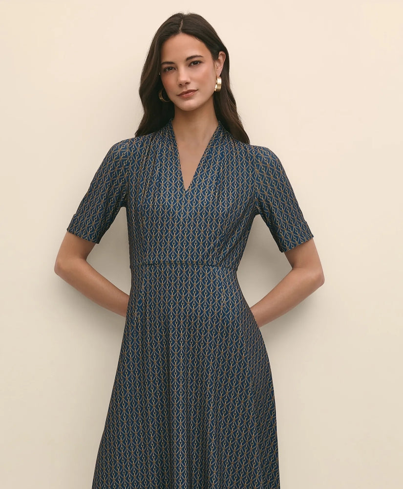 Effortless Knit Dress in Link Print