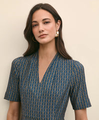 Effortless Knit Dress in Link Print