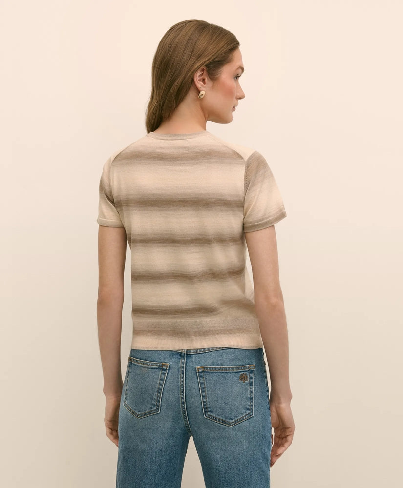 Egyptian Cotton Space-Dyed Short-Sleeve Shell