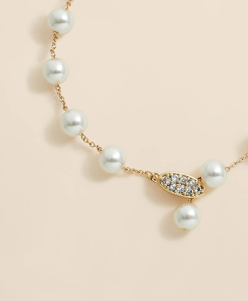 Faux-Pearl Chain Bracelet
