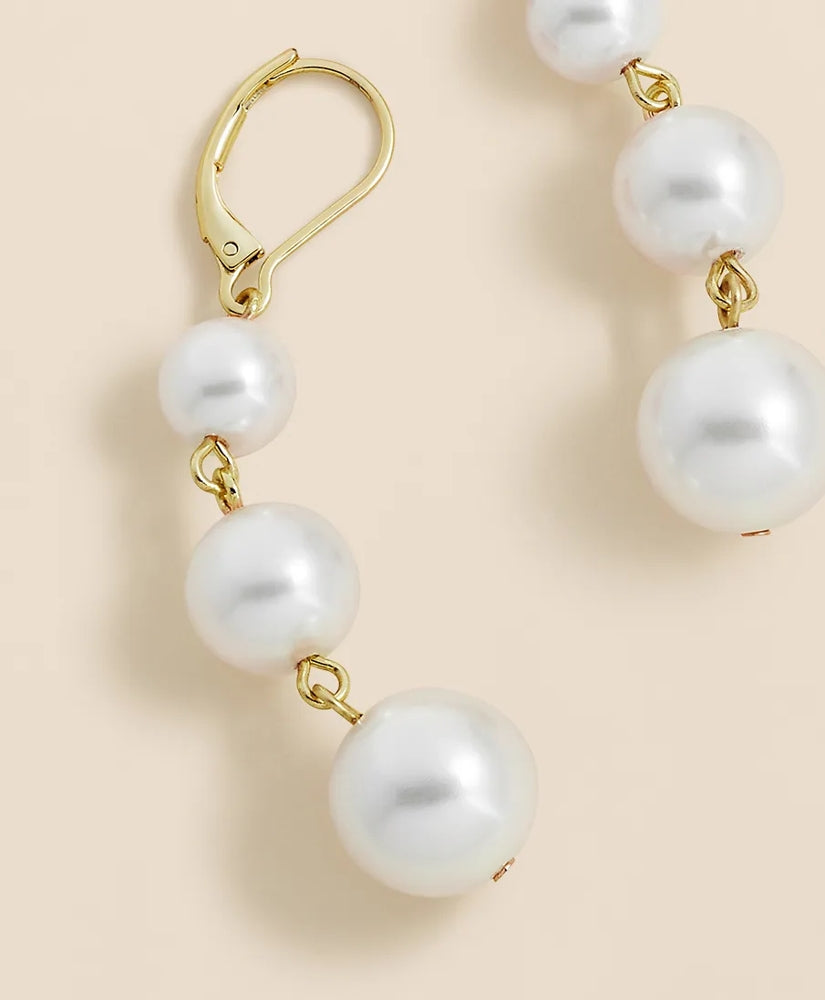 Faux-Pearl Drop Earrings