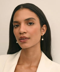 Faux-Pearl-Drop Fine-Chain Earrings