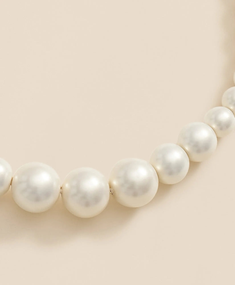 Faux-Pearl Gold-Plated Necklace