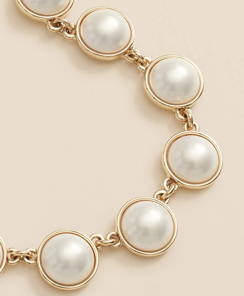 Faux-Pearl Gold-Plated Necklace
