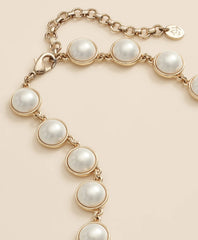 Faux-Pearl Gold-Plated Necklace