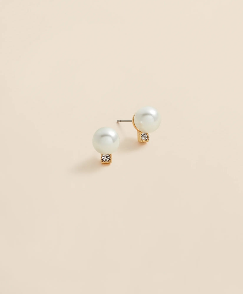 Faux Pearl Stud Earrings