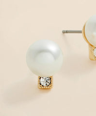 Faux Pearl Stud Earrings