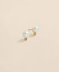 Faux Pearl Stud Earrings