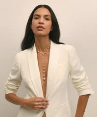 Faux Pearl & Gold-Toned Y-Neck Necklace