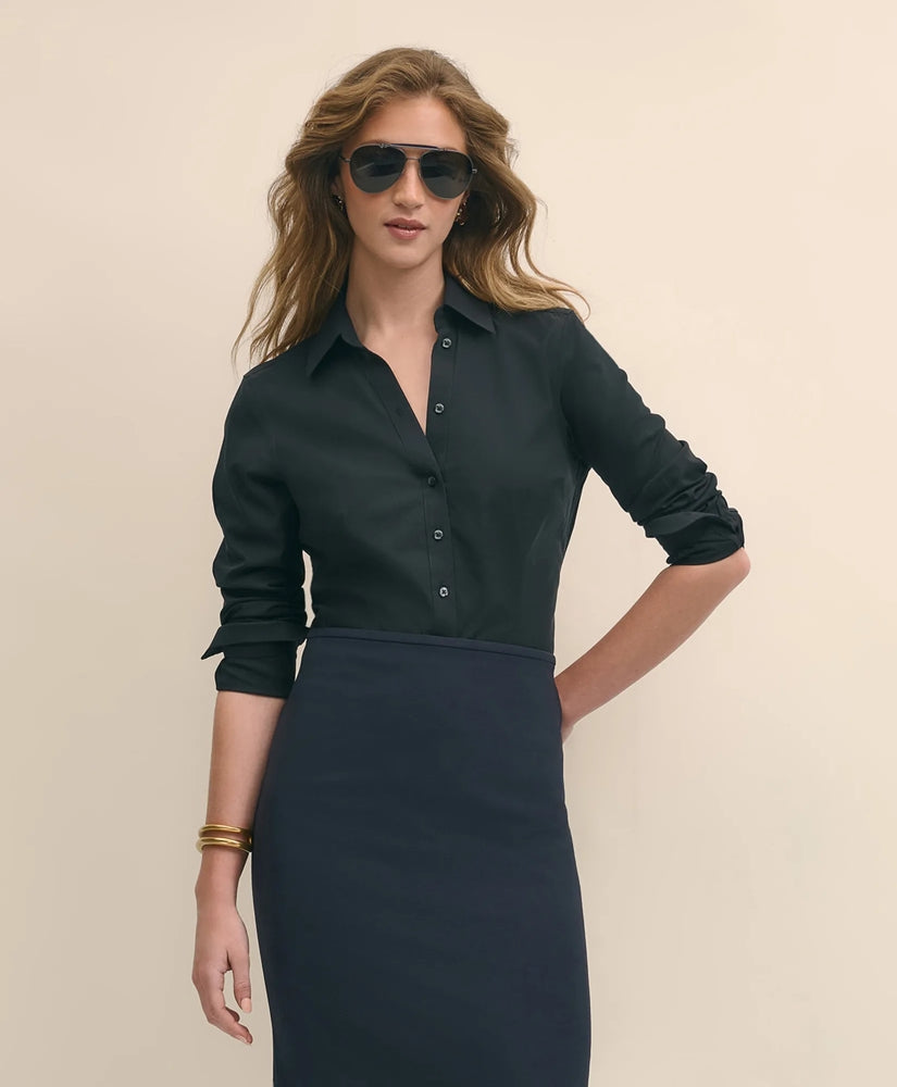 Fitted Non-Iron Stretch Supima® Cotton Dress Shirt