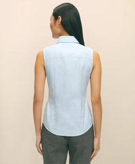 Fitted Non-Iron Stretch Supima® Cotton Sleeveless Dress Shirt