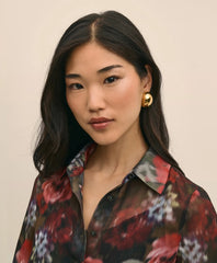 Floral Print Sheer Blouse with Camisole