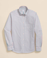 Friday Shirt, Poplin Holiday Stripe
