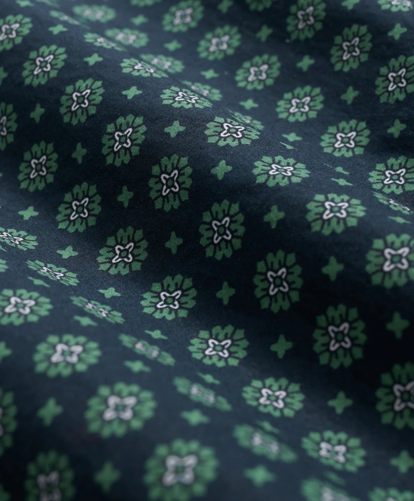 Friday Shirt, Poplin Short-Sleeve Medallion Print