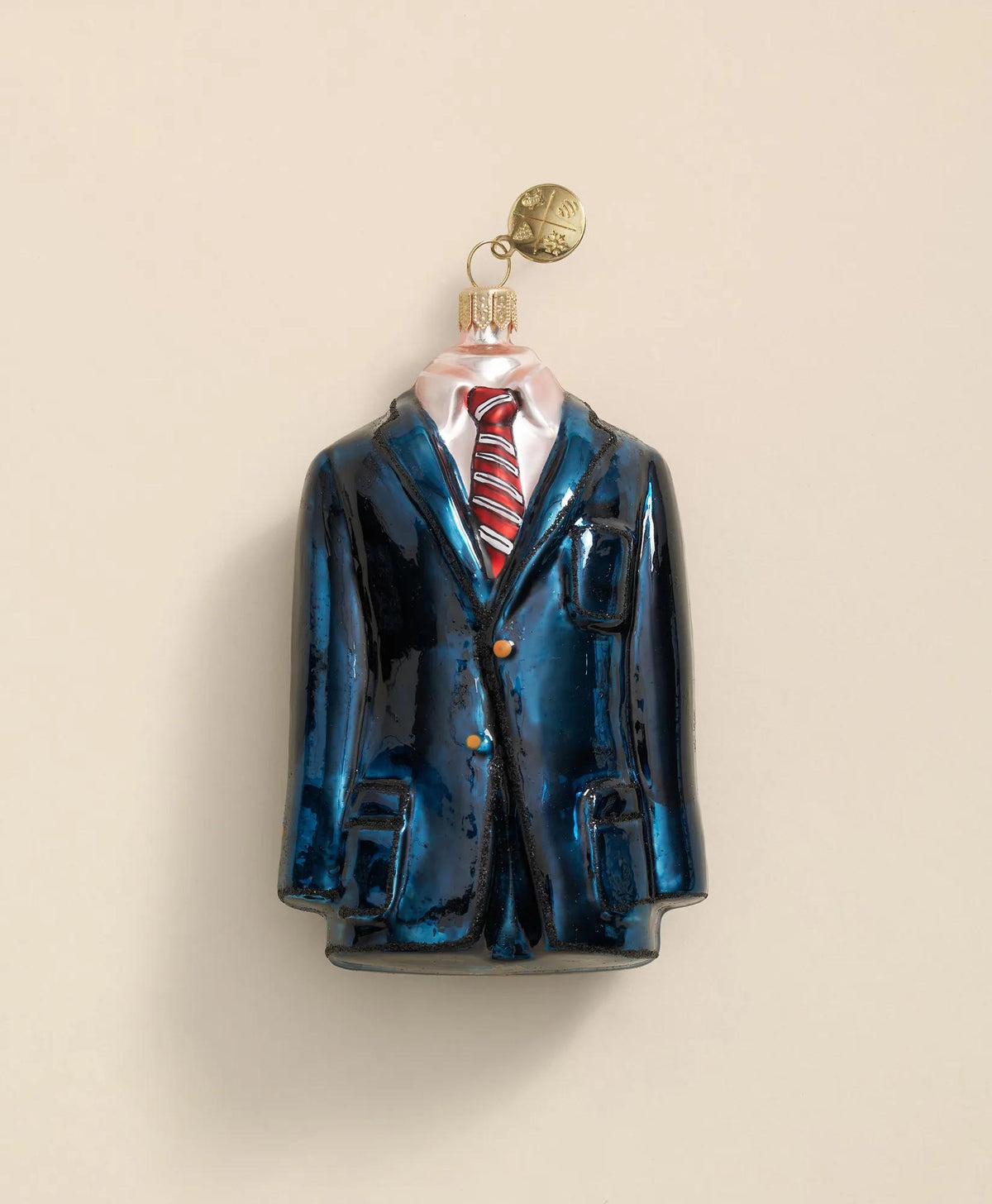 Glass BB Suit Ornament