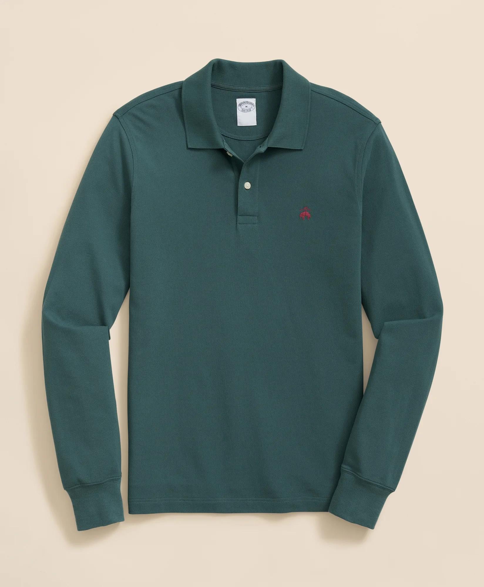 Golden Fleece® Stretch Supima® Long-Sleeve Polo Shirt