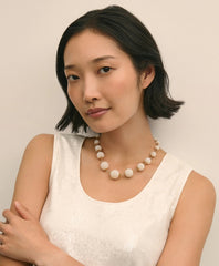 Gold-Toned Faux-Pearl-Sphere Necklace