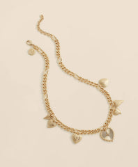 Gold-Toned Heart Charm Necklace