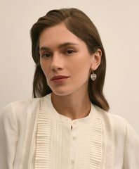 Heart Charm Gold-Toned Earrings