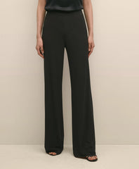 High-Waisted, Elastic Back Matte Jersey Pants