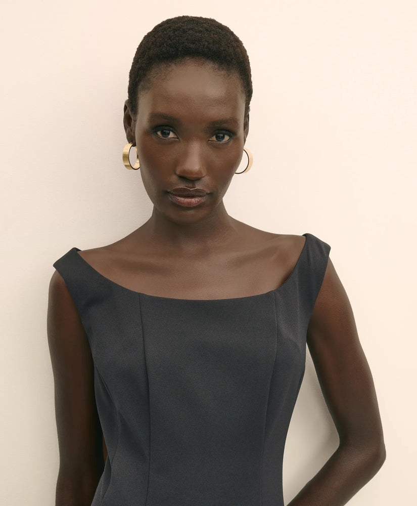 Jersey Scoop Fit-and-Flare Dress