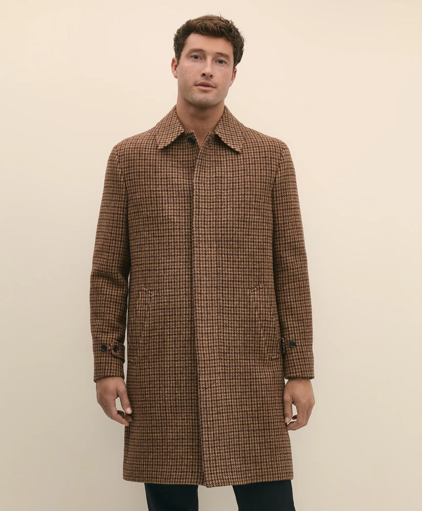 Lambswool Tattersall Balmacaan Coat
