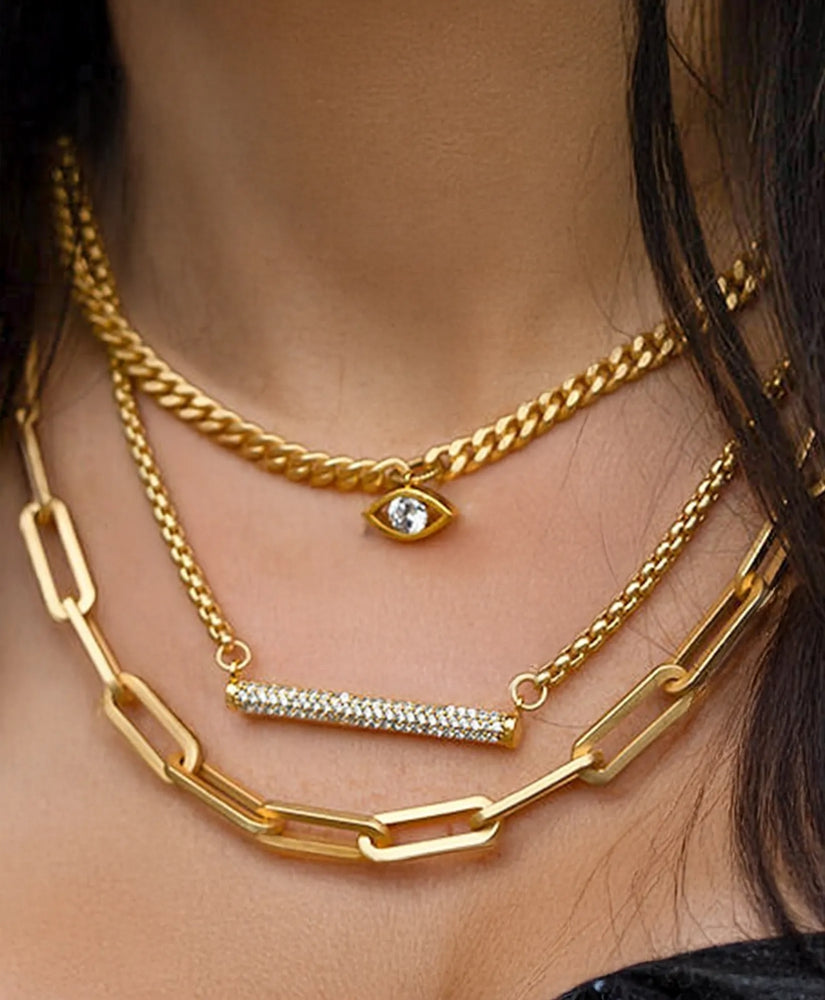 Loni Paul Crystal Evil Eye Necklace