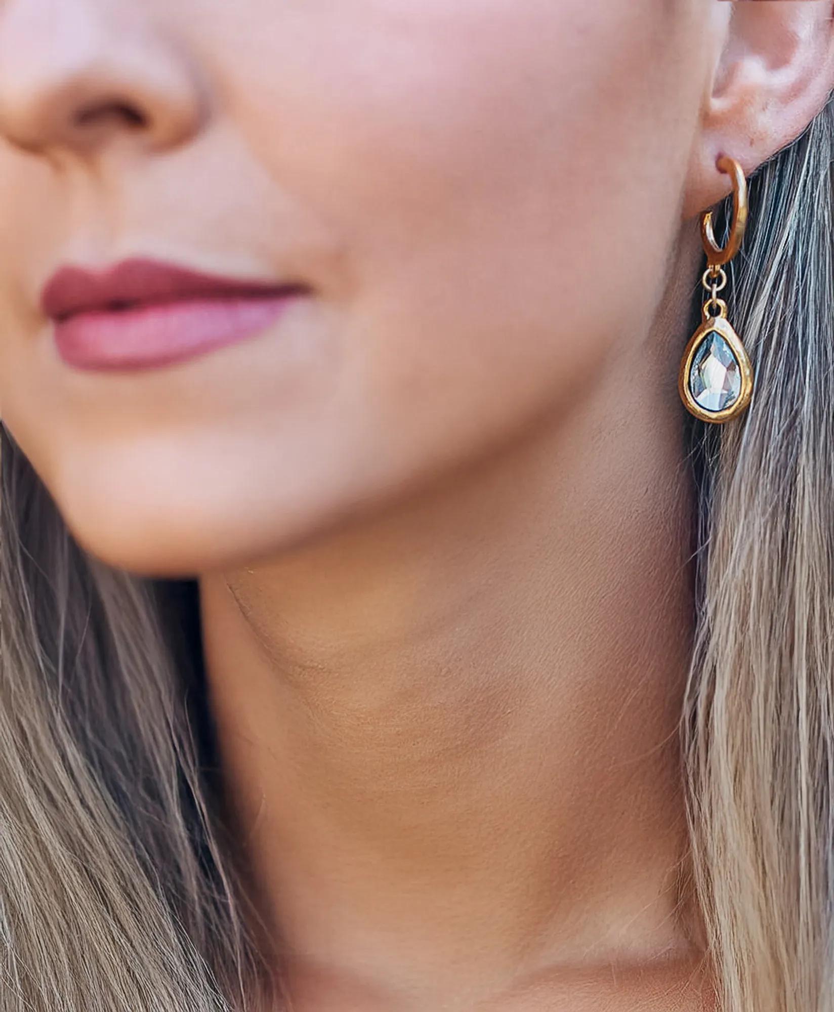 Loni Paul Crystal Teardrop Earrings