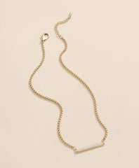 Loni Paul Pave Bar Necklace in 14K Plated Gold