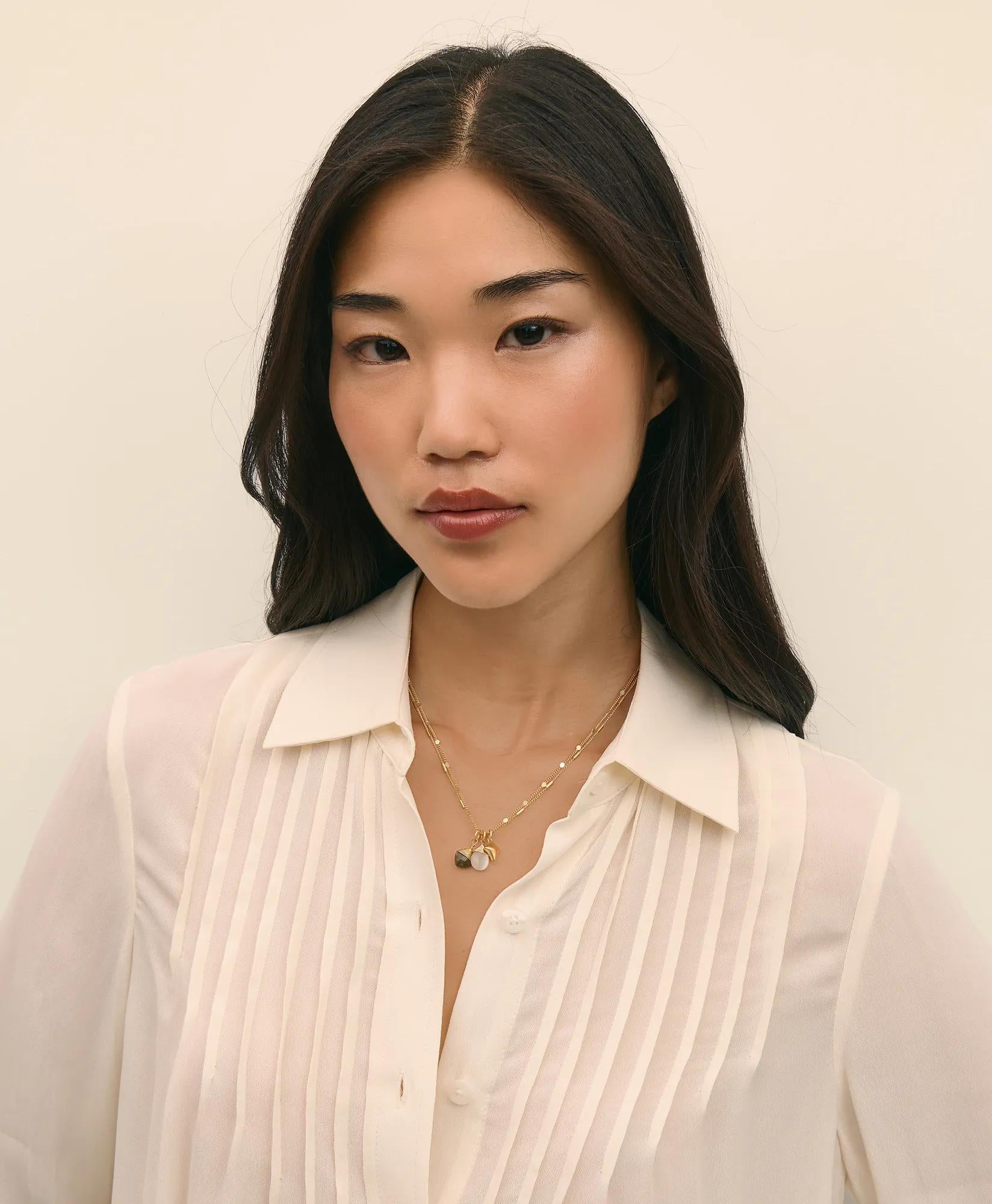 Loni Paul Two-Strand Charm Necklace in 14K Plated Gold