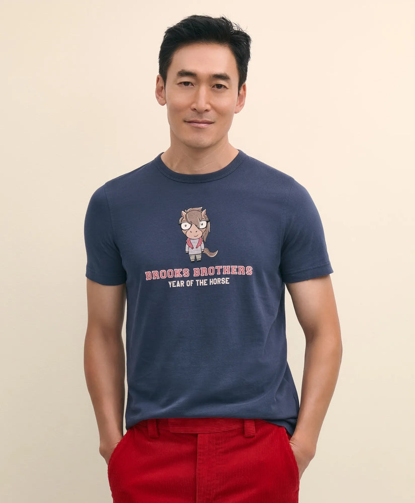 Men's Lunar New Year 100% Cotton Graphic T-Shirt
