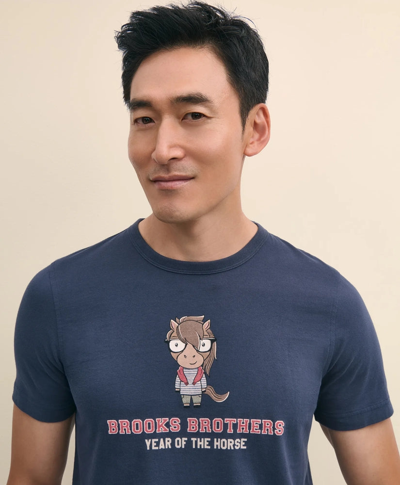 Men's Lunar New Year 100% Cotton Graphic T-Shirt