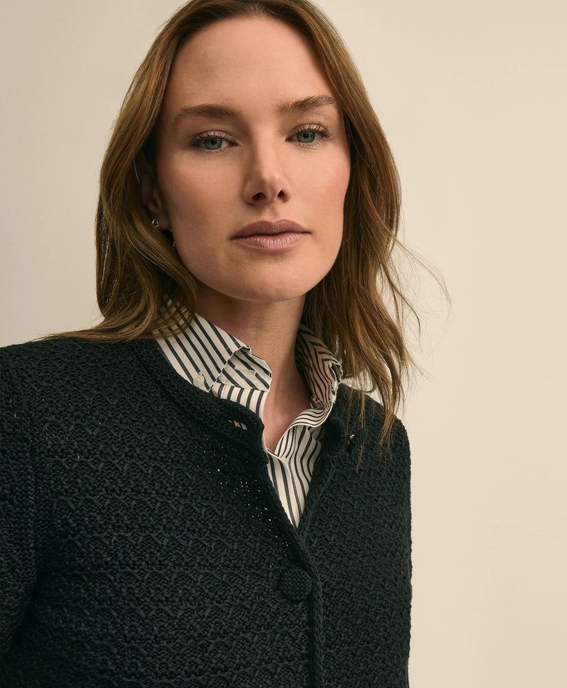 Mercerized Cotton Crochet Sweater Jacket