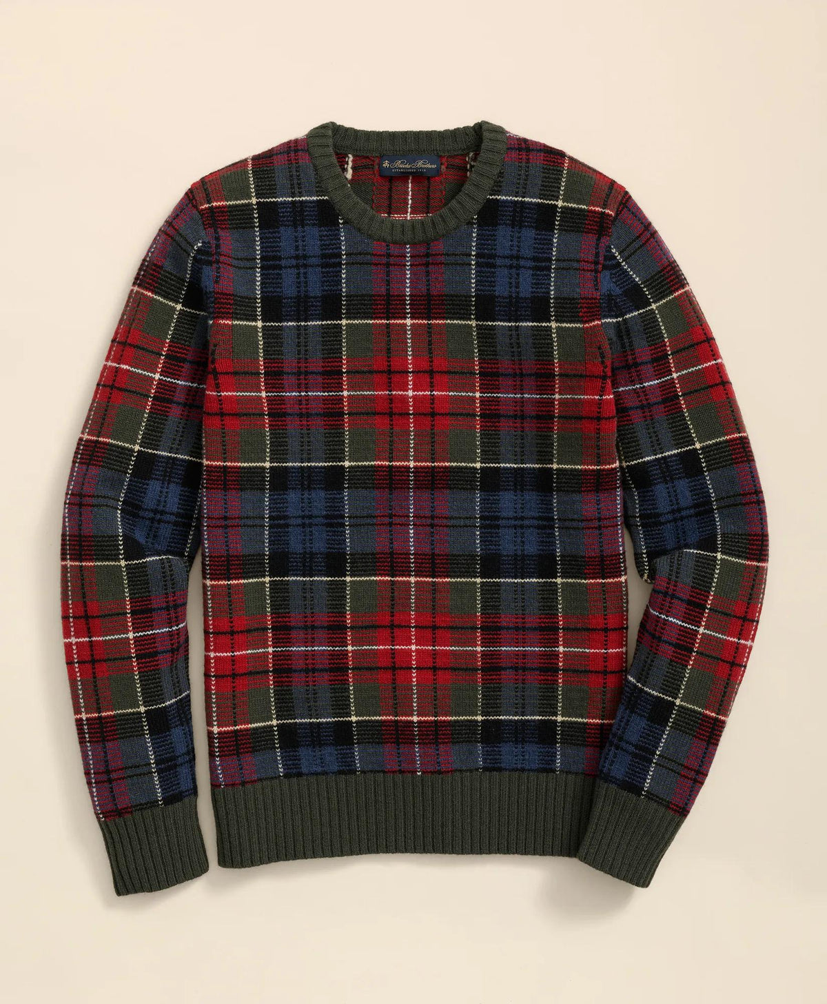 Merino Wool Archive Plaid Intarsia Sweater